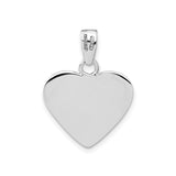 Sterling Silver Heart Pendant with Pink and Clear Crystals, Enamel Charm for Women or Teens