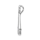 Sterling Silver Teardrop Pendant with Cubic Zirconia, Twist Open Design, Minimalist Jewelry for Women