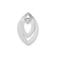 Sterling Silver Pendant with Open Double Teardrop and Polished Marquise Design