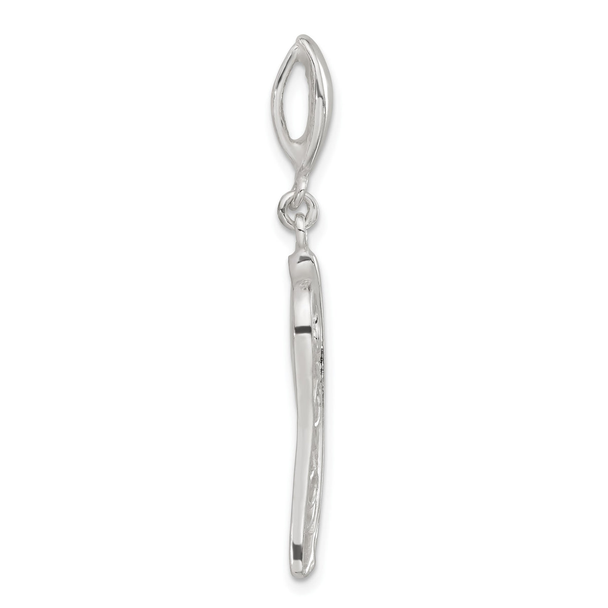 Sterling Silver Heart Pendant with Filigree Openwork Scroll Design, Romantic Dainty Charm