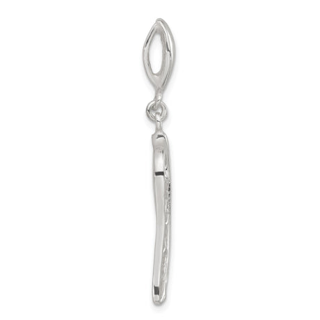 Sterling Silver Heart Pendant with Filigree Openwork Scroll Design, Romantic Dainty Charm