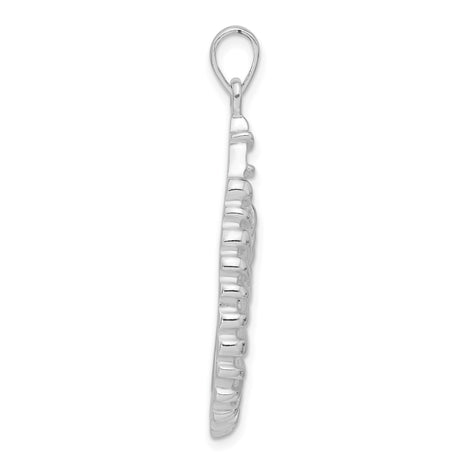 Sterling Silver Teardrop Pendant with Modern Wire Tree Design, Abstract Minimalist Jewelry
