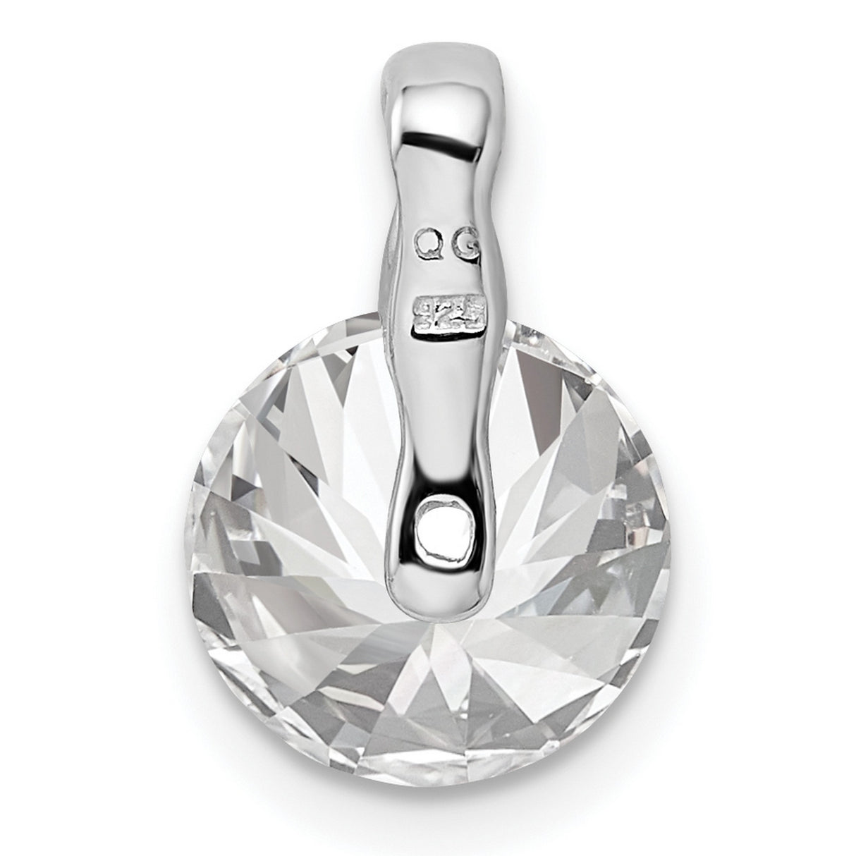 CZ Charm Pendant in Real 925 Sterling Silver