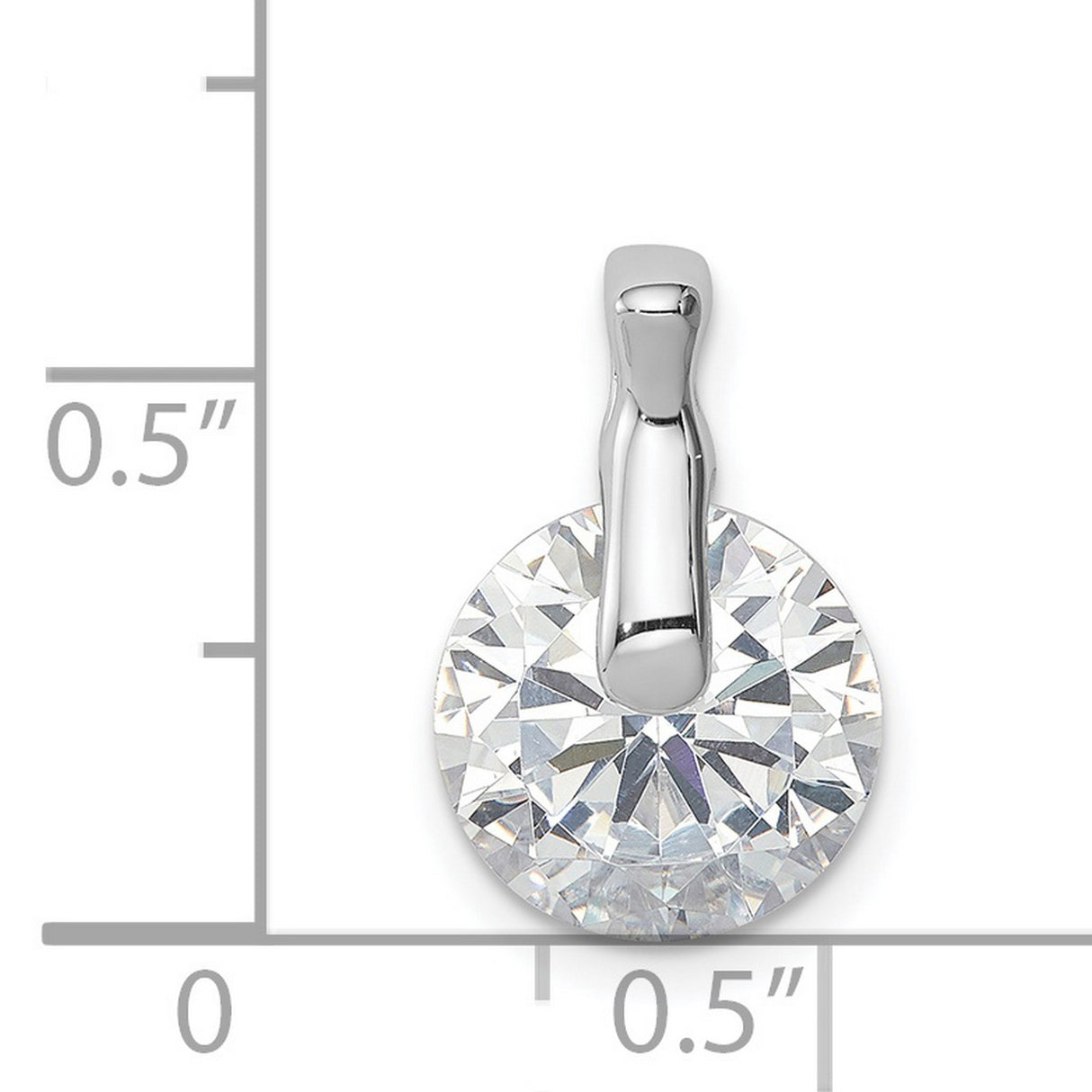 CZ Charm Pendant in Real 925 Sterling Silver