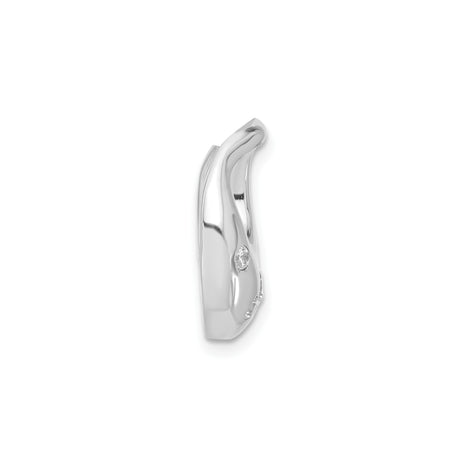 Sterling Silver Circle Pendant with Cubic Zirconia, Minimalist Open Ring Design