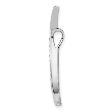 Sterling Silver Crescent Moon Pendant with Cubic Zirconia, Celestial and Boho Spiritual Jewelry