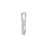 Sterling Silver Infinity Pendant with Cubic Zirconia, Twisted Design, Symbol of Eternal Love