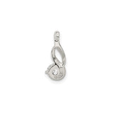 Sterling Silver Infinity Pendant with Cubic Zirconia, Twisted Design, Symbol of Eternal Love