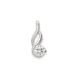 Sterling Silver Infinity Pendant with Cubic Zirconia, Twisted Design, Symbol of Eternal Love