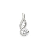 Sterling Silver Infinity Pendant with Cubic Zirconia, Twisted Design, Symbol of Eternal Love