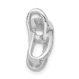 Sterling Silver Cross Pendant with Cubic Zirconia, Curved Design, Christian Jewelry for Women