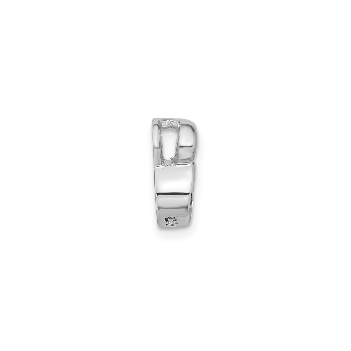 Sterling Silver Heart Pendant with Cubic Zirconia, Abstract Minimalist Design for Women