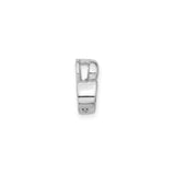Sterling Silver Heart Pendant with Cubic Zirconia, Abstract Minimalist Design for Women
