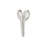 Sterling Silver Open Heart Pendant, Minimalist Modern Love Charm for Women