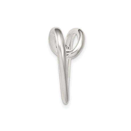 Sterling Silver Open Heart Pendant, Minimalist Modern Love Charm for Women