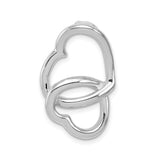 Sterling Silver Heart Pendant with Intertwined Open Hearts, Symbol of Eternal Love and Faith