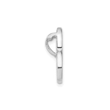 Sterling Silver Heart Pendant with Cubic Zirconia, Geometric Cutout Design, Romantic Jewelry
