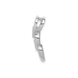 Sterling Silver Heart Pendant with Cubic Zirconia, Three Open Hearts Design