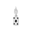 Sterling Silver Four of Spades Pendant, Detailed Playing Card Design, Unisex Poker Jewelry