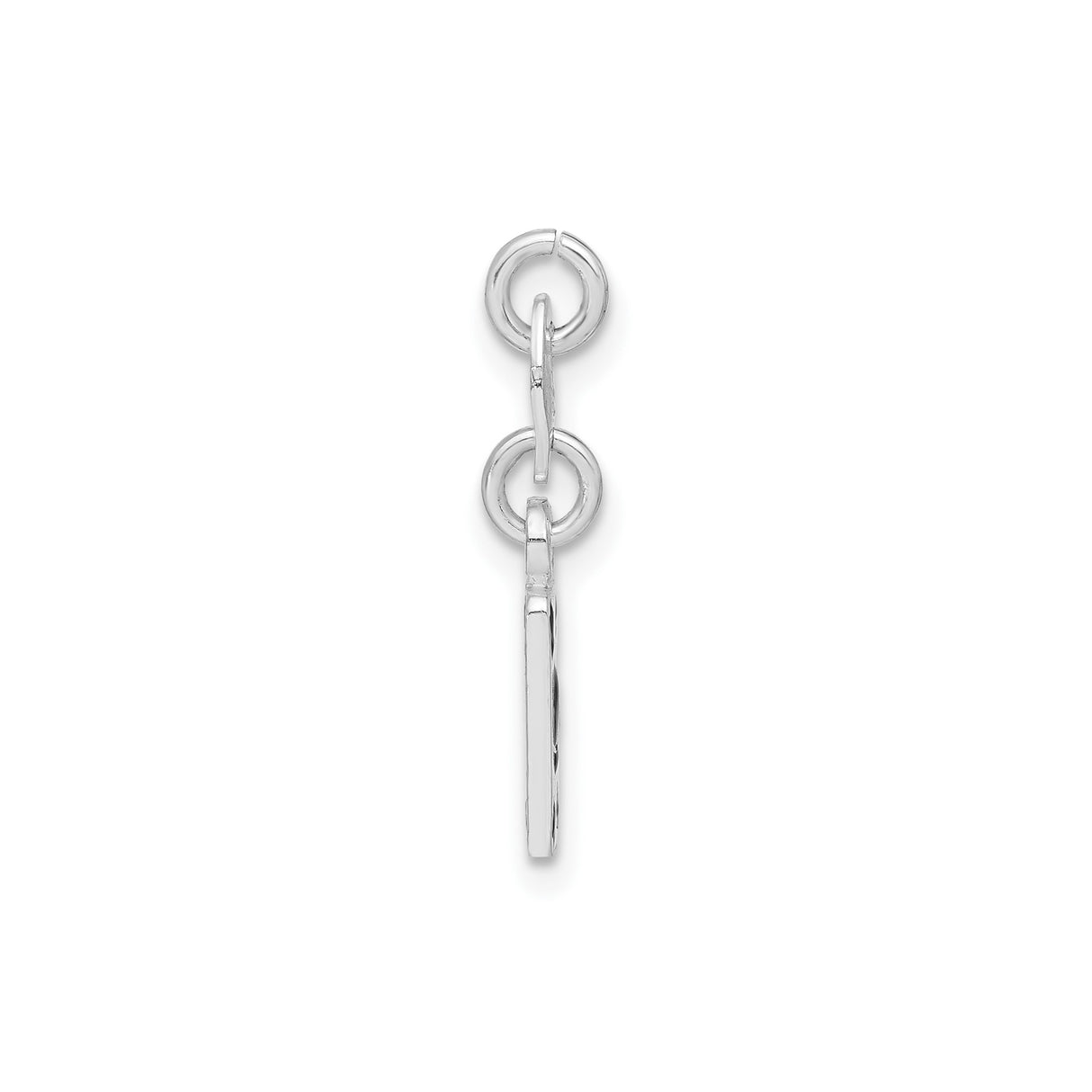 Sterling Silver Five of Clubs Pendant, Enamel Playing Card Charm, Unisex Poker Jewelry