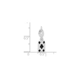 Sterling Silver Five of Clubs Pendant, Enamel Playing Card Charm, Unisex Poker Jewelry