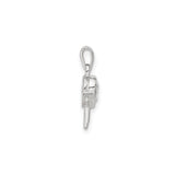 Sterling Silver Heart Key Pendant with Cubic Zirconia, Romantic Jewelry for Women