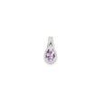 Sterling Silver Pendant with Oval Cut Amethyst in Textured Bezel Setting