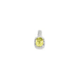 Sterling Silver Pendant with Lemon Quartz Oval Gemstone in Decorative Setting
