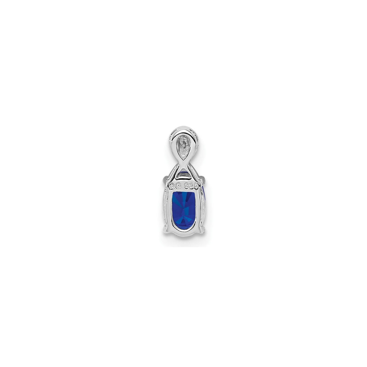 Sterling Silver Virgin Mary Pendant with Black Sapphire and Diamond Accents for Women