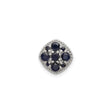 Sterling Silver Cushion Pendant with Sapphire Cluster, Square Design Jewelry for Women