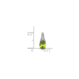 Sterling Silver Pendant with Peridot and Diamond Accents, August Birthstone Jewelry for Women