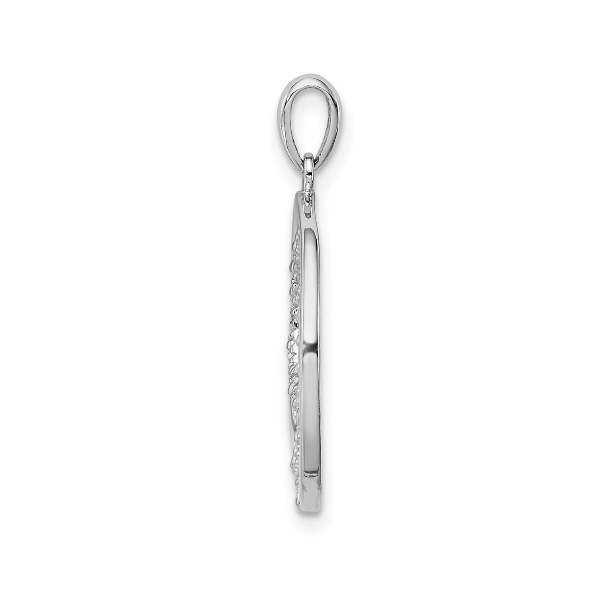 Sterling Silver Pendant with Cubic Zirconia, Interlocking Circle Design for Women