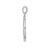 Sterling Silver Pendant with Cubic Zirconia, Interlocking Circle Design for Women