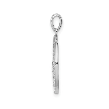 Sterling Silver Pendant with Cubic Zirconia, Interlocking Circle Design for Women