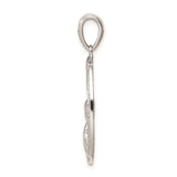Sterling Silver Mother Pendant with Diamond, Minimalist Christian Symbol