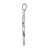 Sterling Silver Diamond Cross Pendant with Pavé Detailing, Modern Religious Jewelry