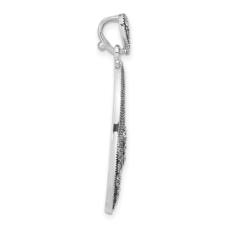 Marcasite Charm Pendant in Real 925 Sterling Silver