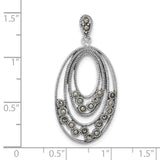 Marcasite Charm Pendant in Real 925 Sterling Silver