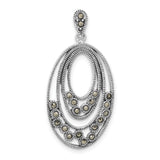 Marcasite Charm Pendant in Real 925 Sterling Silver