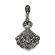 Marcasite Charm Pendant in Real 925 Sterling Silver