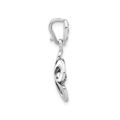 Sterling Silver Flower Pendant with Marcasite, Vintage-Inspired Openwork Floral Design for Women