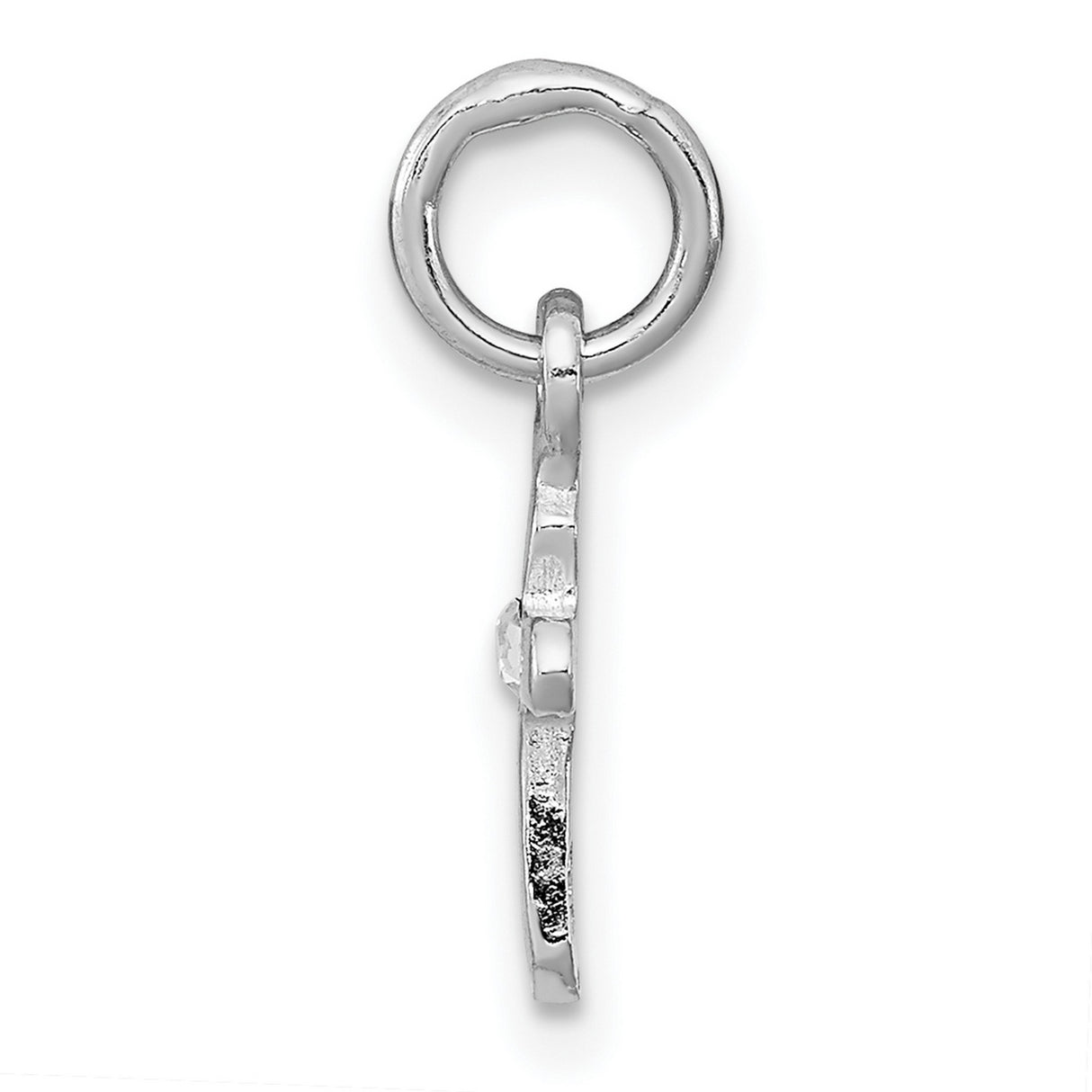 Childs Preciosa Crystal Apr Cross Charm Pendant in Real 925 Sterling Silver