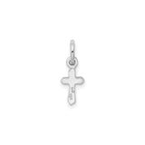 Sterling Silver Cross Pendant with Peridot, Modern Religious Charm for Men and Women