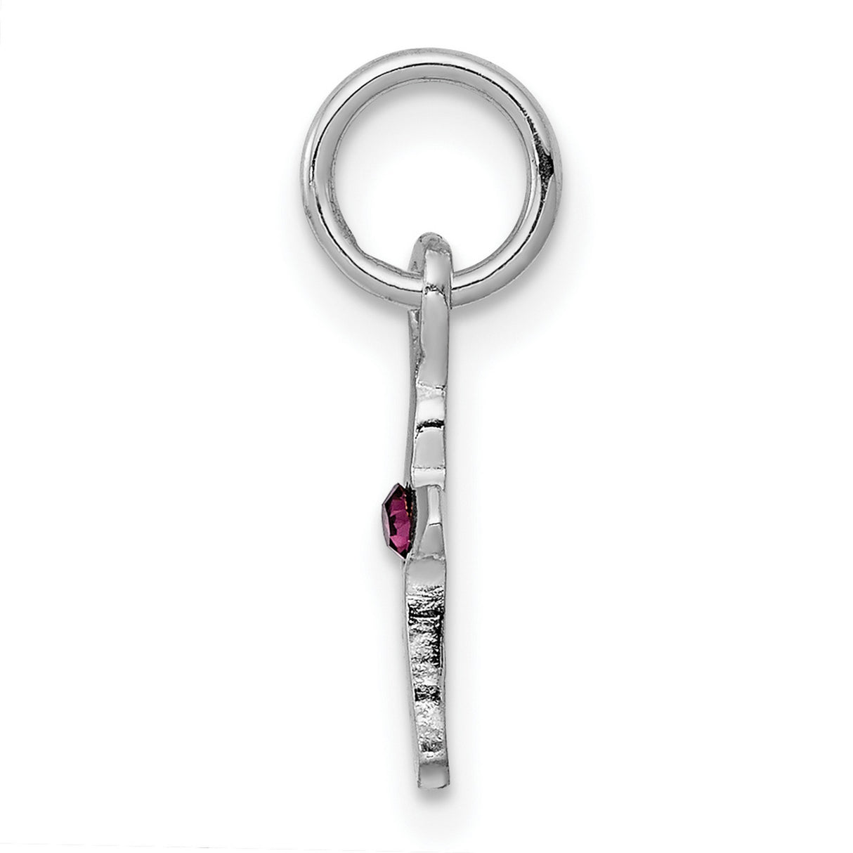 Childs Preciosa Crystal Feb Cross Charm Pendant in Real 925 Sterling Silver