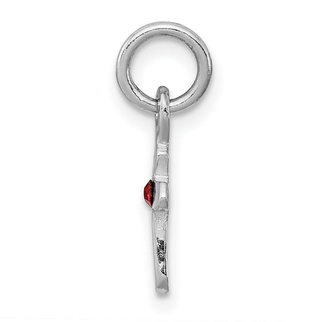 Childs Preciosa Crystal Jan Cross Charm Pendant in Real 925 Sterling Silver