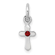 Childs Preciosa Crystal Jan Cross Charm Pendant in Real 925 Sterling Silver