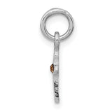 Childs Preciosa Crystal Nov Cross Charm Pendant in Real 925 Sterling Silver