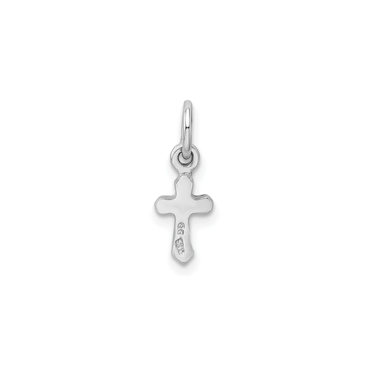 Sterling Silver Cross Pendant with Amber Crystal, Polished Finish, Unisex Spiritual Jewelry