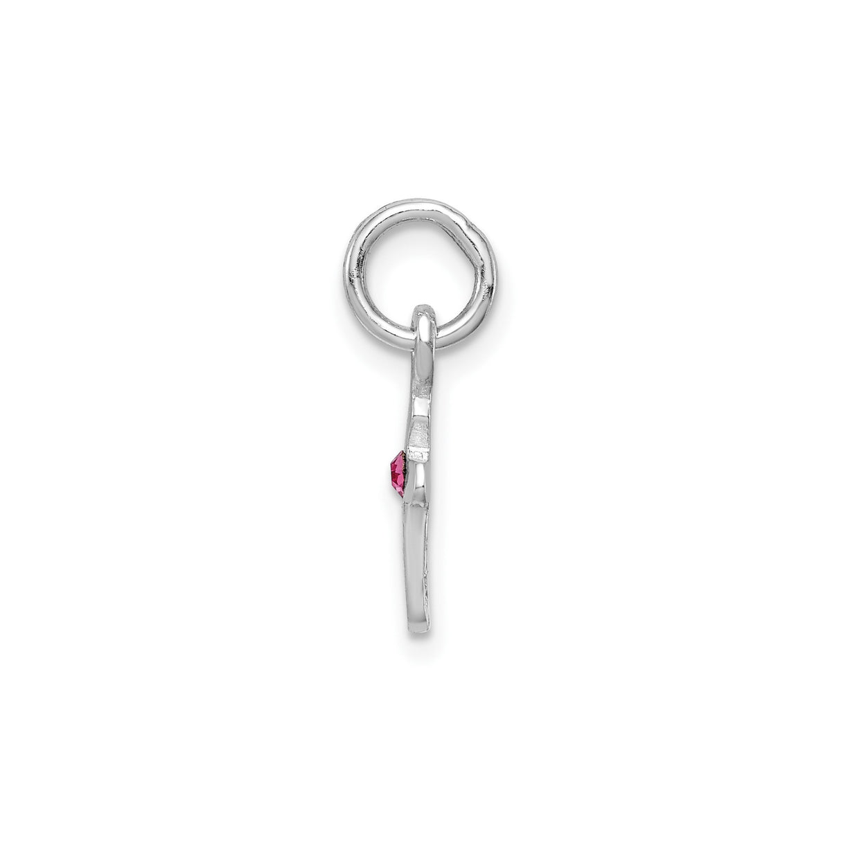 Sterling Silver Cross Pendant with Crystal Gemstone, Modern Minimalist Design for Men and Women