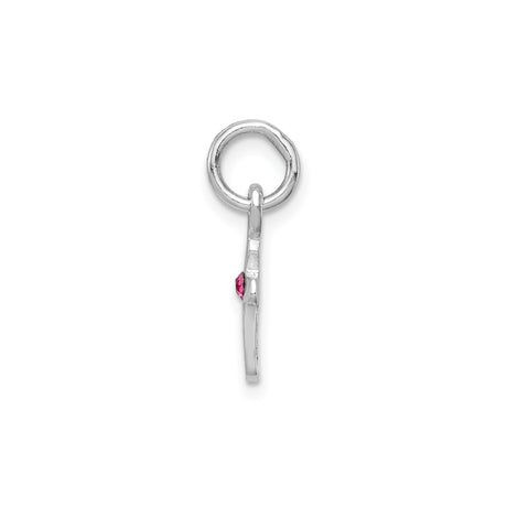 Sterling Silver Cross Pendant with Crystal Gemstone, Modern Minimalist Design for Men and Women